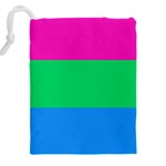 Polysexual Pride Flag LGBTQ Drawstring Pouch (5XL) Back