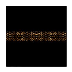 Luxury Ornate Minimal Style Dark Print Tile Coaster by dflcprintsclothing