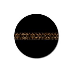 Luxury Ornate Minimal Style Dark Print Magnet 3  (Round)