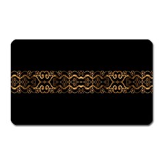 Luxury Ornate Minimal Style Dark Print Magnet (Rectangular)