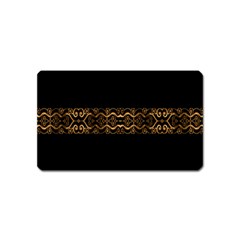 Luxury Ornate Minimal Style Dark Print Magnet (name Card) by dflcprintsclothing