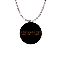 Luxury Ornate Minimal Style Dark Print 1  Button Necklace by dflcprintsclothing