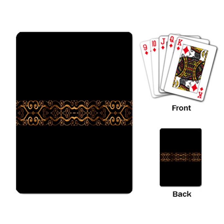 Luxury Ornate Minimal Style Dark Print Playing Cards Single Design (Rectangle)