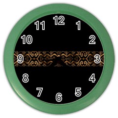 Luxury Ornate Minimal Style Dark Print Color Wall Clock