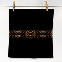 Luxury Ornate Minimal Style Dark Print Face Towel