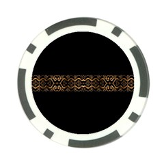 Luxury Ornate Minimal Style Dark Print Poker Chip Card Guard (10 Pack) by dflcprintsclothing