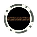 Luxury Ornate Minimal Style Dark Print Poker Chip Card Guard (10 pack) Back