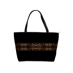 Luxury Ornate Minimal Style Dark Print Classic Shoulder Handbag