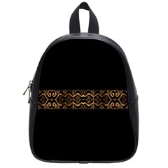 Luxury Ornate Minimal Style Dark Print School Bag (Small)