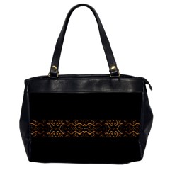 Luxury Ornate Minimal Style Dark Print Oversize Office Handbag