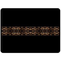 Luxury Ornate Minimal Style Dark Print Fleece Blanket (large)  by dflcprintsclothing