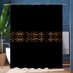 Luxury Ornate Minimal Style Dark Print Shower Curtain 60  x 72  (Medium) 