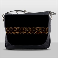 Luxury Ornate Minimal Style Dark Print Messenger Bag