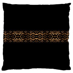 Luxury Ornate Minimal Style Dark Print Large Cushion Case (two Sides) by dflcprintsclothing