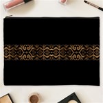 Luxury Ornate Minimal Style Dark Print Cosmetic Bag (XXXL) Front