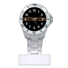 Luxury Ornate Minimal Style Dark Print Plastic Nurses Watch