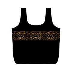 Luxury Ornate Minimal Style Dark Print Full Print Recycle Bag (m) by dflcprintsclothing