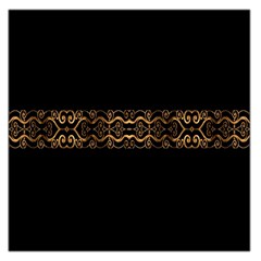 Luxury Ornate Minimal Style Dark Print Large Satin Scarf (Square)