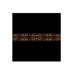 Luxury Ornate Minimal Style Dark Print Satin Bandana Scarf