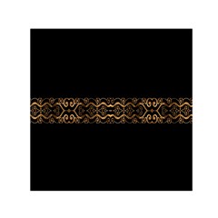 Luxury Ornate Minimal Style Dark Print Small Satin Scarf (square)