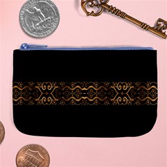 Luxury Ornate Minimal Style Dark Print Large Coin Purse