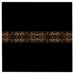 Luxury Ornate Minimal Style Dark Print Wooden Puzzle Square