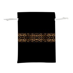 Luxury Ornate Minimal Style Dark Print Lightweight Drawstring Pouch (S)