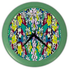 Where The Fairies Dance In Winter Times Color Wall Clock by pepitasart