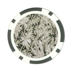 Pale Tropical Floral Print Pattern Poker Chip Card Guard