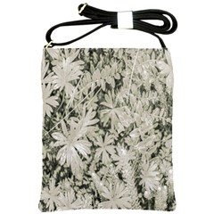 Pale Tropical Floral Print Pattern Shoulder Sling Bag