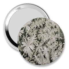 Pale Tropical Floral Print Pattern 3  Handbag Mirrors by dflcprintsclothing