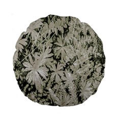 Pale Tropical Floral Print Pattern Standard 15  Premium Round Cushions