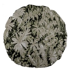 Pale Tropical Floral Print Pattern Large 18  Premium Round Cushions by dflcprintsclothing