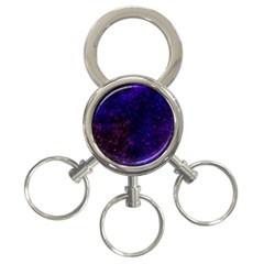 Blue,pink,red And Purple Galaxy 3-ring Key Chain by Dazzleway