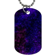 Blue,pink,red And Purple Galaxy Dog Tag (one Side) by Dazzleway