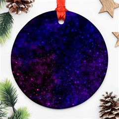 Blue,pink,red And Purple Galaxy Round Ornament (two Sides) by Dazzleway