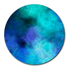 Blue Galaxy Round Mousepads