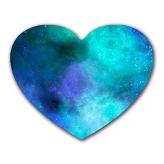 Blue Galaxy Heart Mousepads