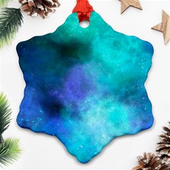 Blue Galaxy Ornament (snowflake) by Dazzleway