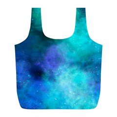 Blue Galaxy Full Print Recycle Bag (l) by Dazzleway