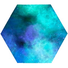 Blue Galaxy Wooden Puzzle Hexagon by Dazzleway