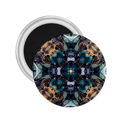 Teal And Gold 2 25  Magnets by Dazzleway