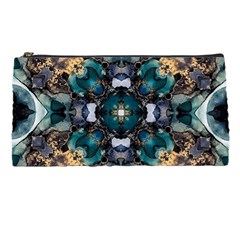 Teal And Gold Pencil Case by Dazzleway