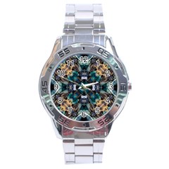 Teal And Gold Stainless Steel Analogue Watch by Dazzleway