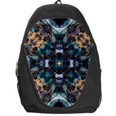 Teal And Gold Backpack Bag by Dazzleway