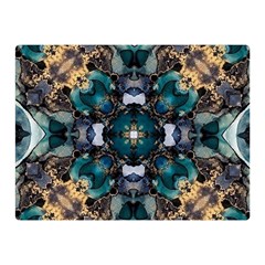 Teal And Gold Double Sided Flano Blanket (mini) 