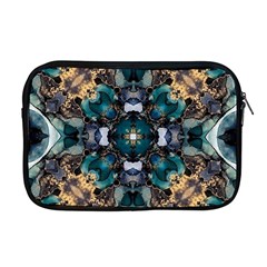 Teal And Gold Apple Macbook Pro 17  Zipper Case by Dazzleway