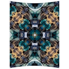 Teal And Gold Back Support Cushion by Dazzleway