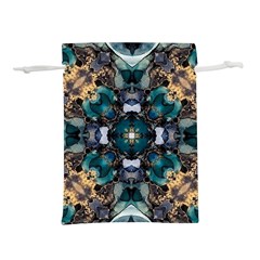 Teal And Gold Lightweight Drawstring Pouch (s) by Dazzleway