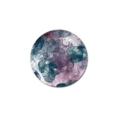 Teal And Purple Alcohol Ink Golf Ball Marker by Dazzleway